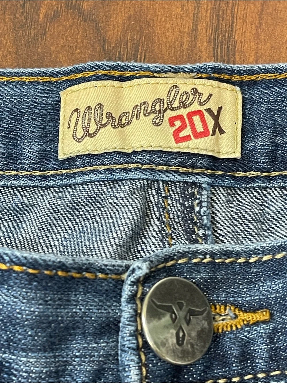 Wranglers 20X Mens Medium Dark Wash Denim Western Jeans Size 34x34 Regular